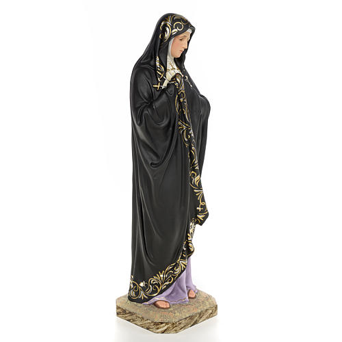 Virgen de la Soledad 50 cm pasta de madera elegante 4