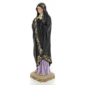 Madonna della solitudine 50 cm pasta di legno dec. elegante