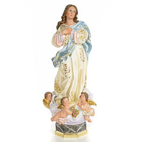 Inmaculada Concepción 80 cm pasta de madera elegante