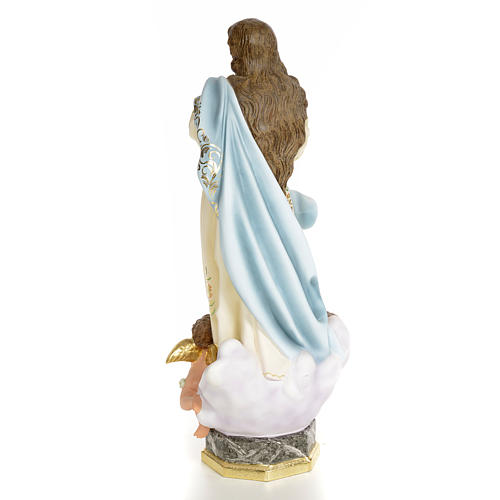 Inmaculada Concepción 80 cm pasta de madera elegante 3