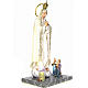 Our Lady of Fatima with seers 120cm wood paste, elegant decorati s4