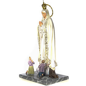Our Lady of Fatima with seers 120cm wood paste, elegant decorati
