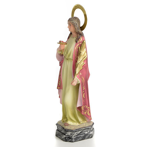 Saint Lucy statue 50cm in wood paste, elegant decoration 2