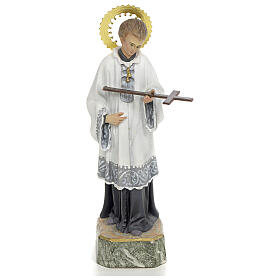 San Luigi Gonzaga 20 cm pasta di legno decoro elegante