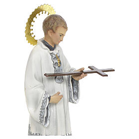 San Luigi Gonzaga 20 cm pasta di legno decoro elegante