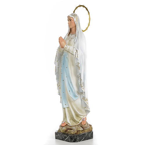 Virgin of Lourdes wooden paste 50cm, fine finish 2