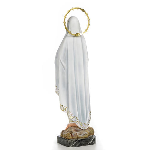 Virgin of Lourdes wooden paste 50cm, fine finish 3