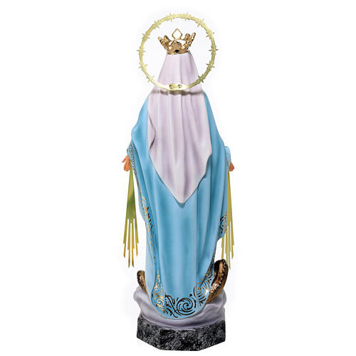 Virgin of the miraculous medal wooden paste 40cm, fine finish 8