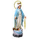 Virgin of the miraculous medal wooden paste 40cm, fine finish s5