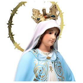 Madonna Miracolosa 40 cm pasta di legno dec. elegante