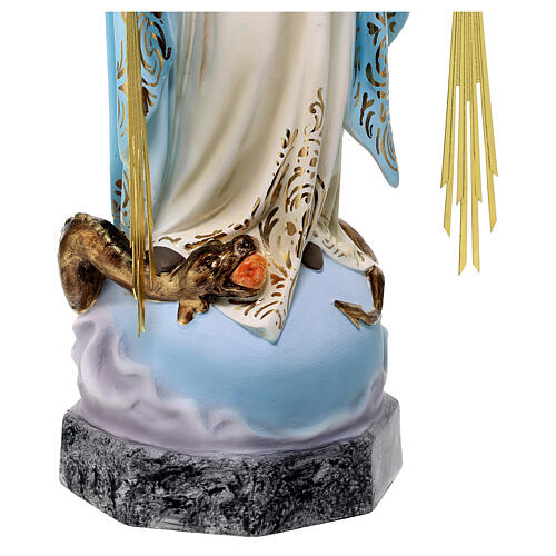 Madonna Miracolosa 40 cm pasta di legno dec. elegante 7