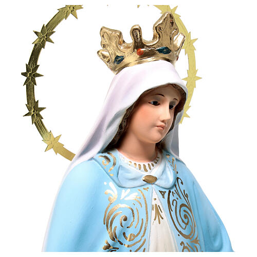Virgin of the miraculous medal wooden paste 40cm, fine finish 2