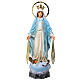 Virgin of the miraculous medal wooden paste 40cm, fine finish s1