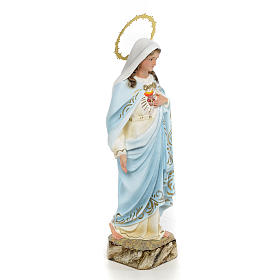 Sacro Cuore di Maria 20 cm pasta di legno dec. elegante