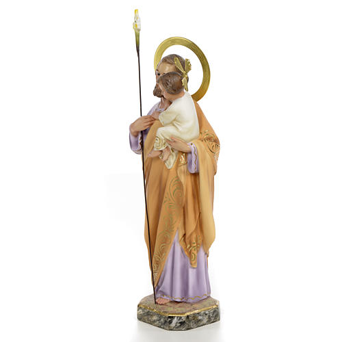 San José Niño en brazos 30cm pasta de madera Elega 2