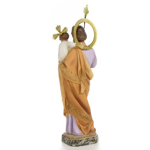 San Giuseppe Bambino in braccio 30 cm pasta di legno dec. elegan 3
