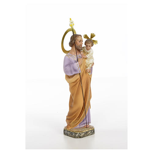 San Giuseppe Bambino in braccio 30 cm pasta di legno dec. elegan 4