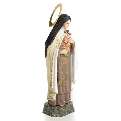 Santa Teresa di Lisieux 20 cm pasta di legno dec. elegante 2