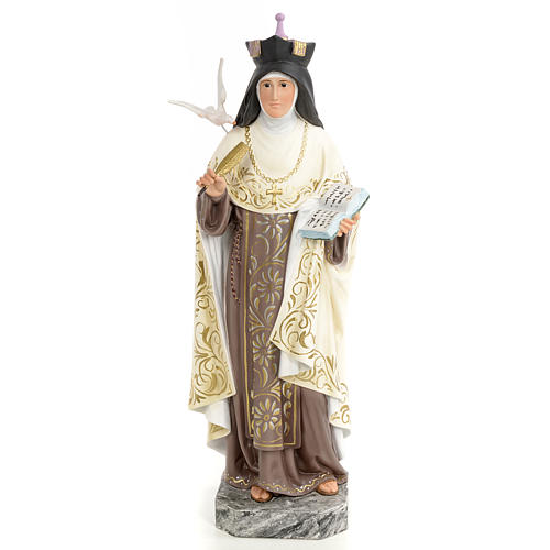 Santa Teresa d'Avila 40 cm pasta di legno dec. elegante 1