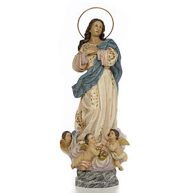 Immacolata Concezione 60 cm pasta di legno dec. anticata
