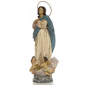 Immacolata Concezione 60 cm pasta di legno dec. anticata