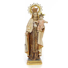 Virgen del Carmen 40 cm pasta de madera dec. Extra