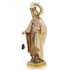 Virgen del Carmen 40 cm pasta de madera dec. Extra