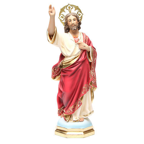 Holy Heart of Jesus statue 40cm, wood paste, superior finish 1