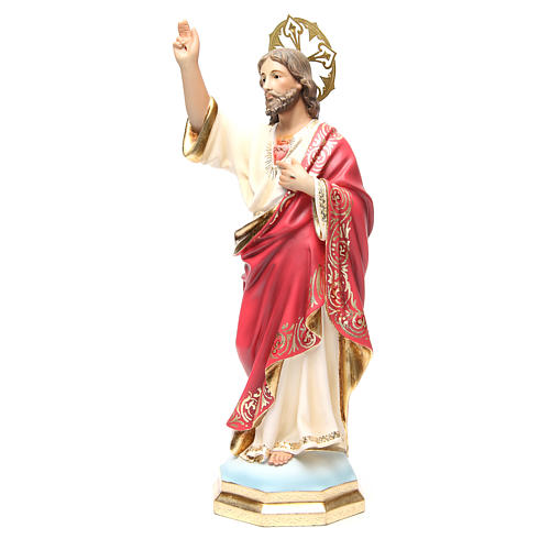 Holy Heart of Jesus statue 40cm, wood paste, superior finish 2