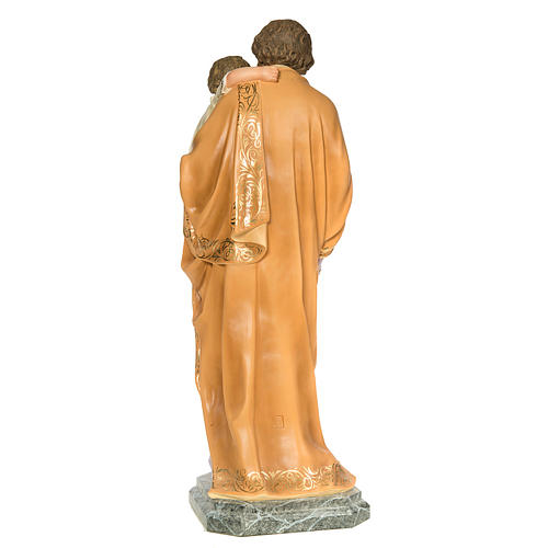 Saint Joseph et enfant 110 cm pâte à bois 5