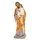 San Giuseppe Bambino in braccio 110 cm pasta legno dec. elegante s3