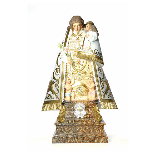 Virgen de los Desamparados 140cm pasta de madera dec. elegante 1