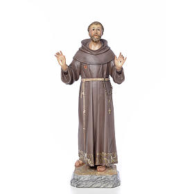 San Francesco d'Assisi 80 cm pasta di legno dec. elegante