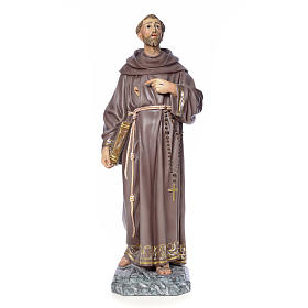 San Francesco d'Assisi 100 cm pasta di legno dec. elegante