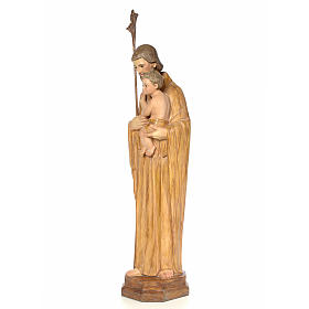 Saint Joseph 100 cm pâte à bois finition brunie