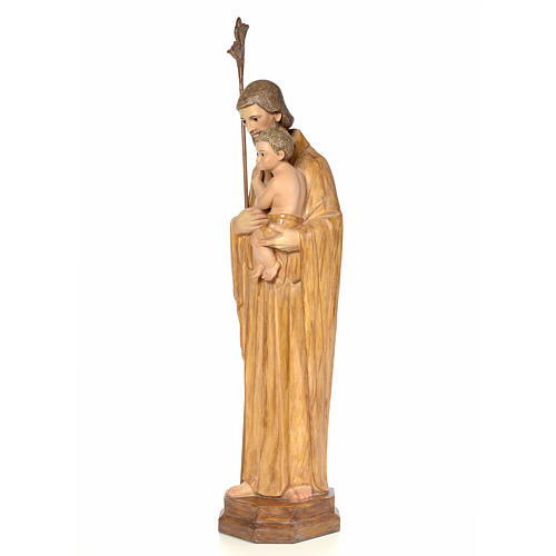 Saint Joseph 100cm wood paste, burnished decoration 2