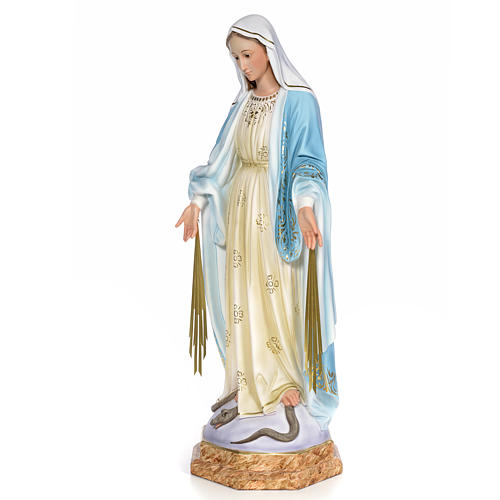Madonna Miracolosa 80 cm pasta di legno dec. elegante 2