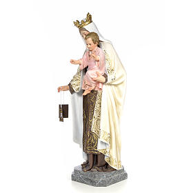 Virgen del Carmen 100cm pasta de madera dec. Elegante