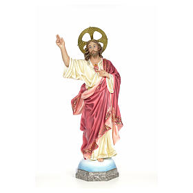 Sacro Cuore di Gesù 100 cm pasta di legno dec. elegante