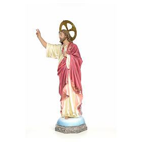 Sacro Cuore di Gesù 100 cm pasta di legno dec. elegante