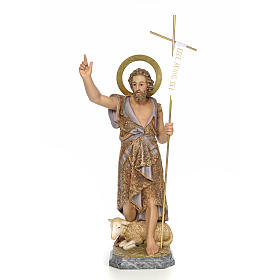 San Giovanni Battista 80 cm pasta di legno dec. elegante