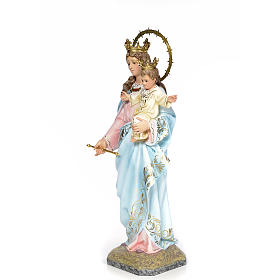 Virgen Auxiliadora 80cm pasta de madera dec. Elegante