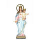 Vergine Ausiliatrice 80 cm pasta di legno dec. elegante s1