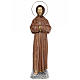 San Francesco d'Assisi 80 cm pasta di legno dec. brunita s1