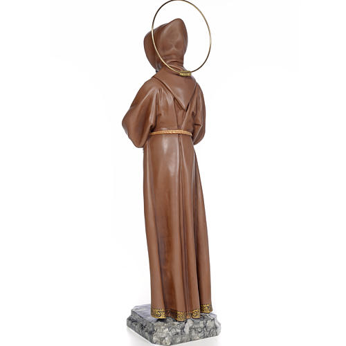 Saint Francis of Assisi 80cm wood paste, burnished decoration 3