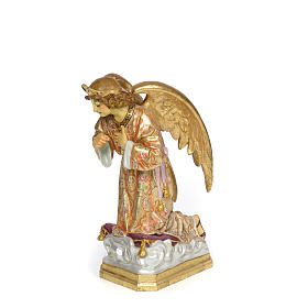 Statues en bois peint: Ange à genoux 60 cm pâte à bois extra
