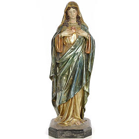 Sagrado Corazón de María 80cm pasta de madera poli
