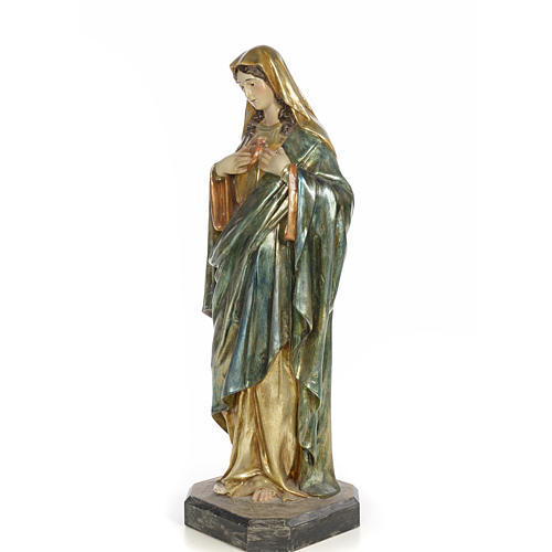 Sagrado Corazón de María 80cm pasta de madera poli 8