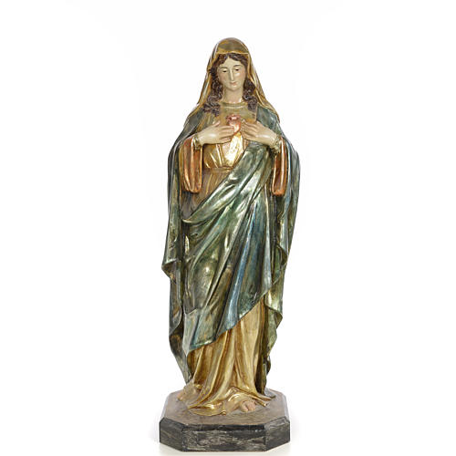 Sacro Cuore di Maria 80 cm pasta di legno dec. policroma 6