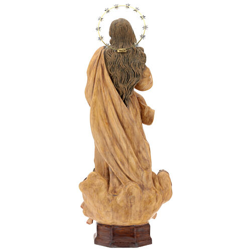 Statue Immaculée Conception 60 cm pâte à bois fin. brunie 9